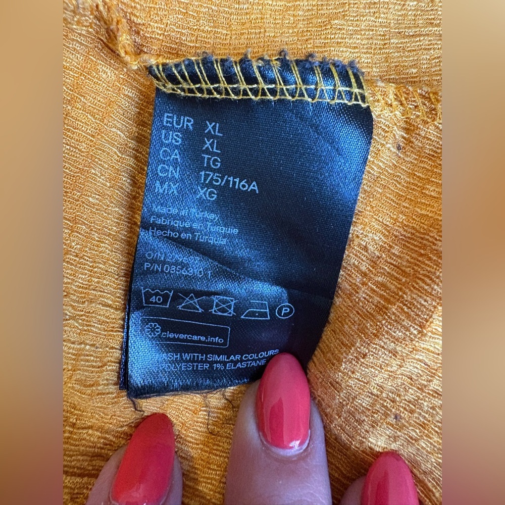 H&M Mustard Yellow Smocked Midi Sundress - Picture 11 of 12